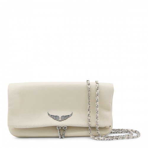 WHITE ROCK GRAINED LEATHER SHOULDER BAG