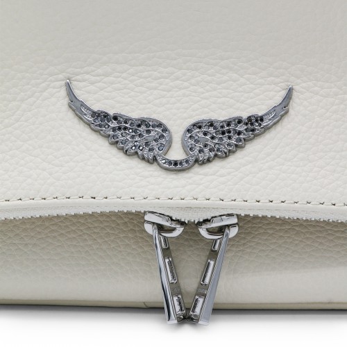 WHITE ROCK GRAINED LEATHER SHOULDER BAG