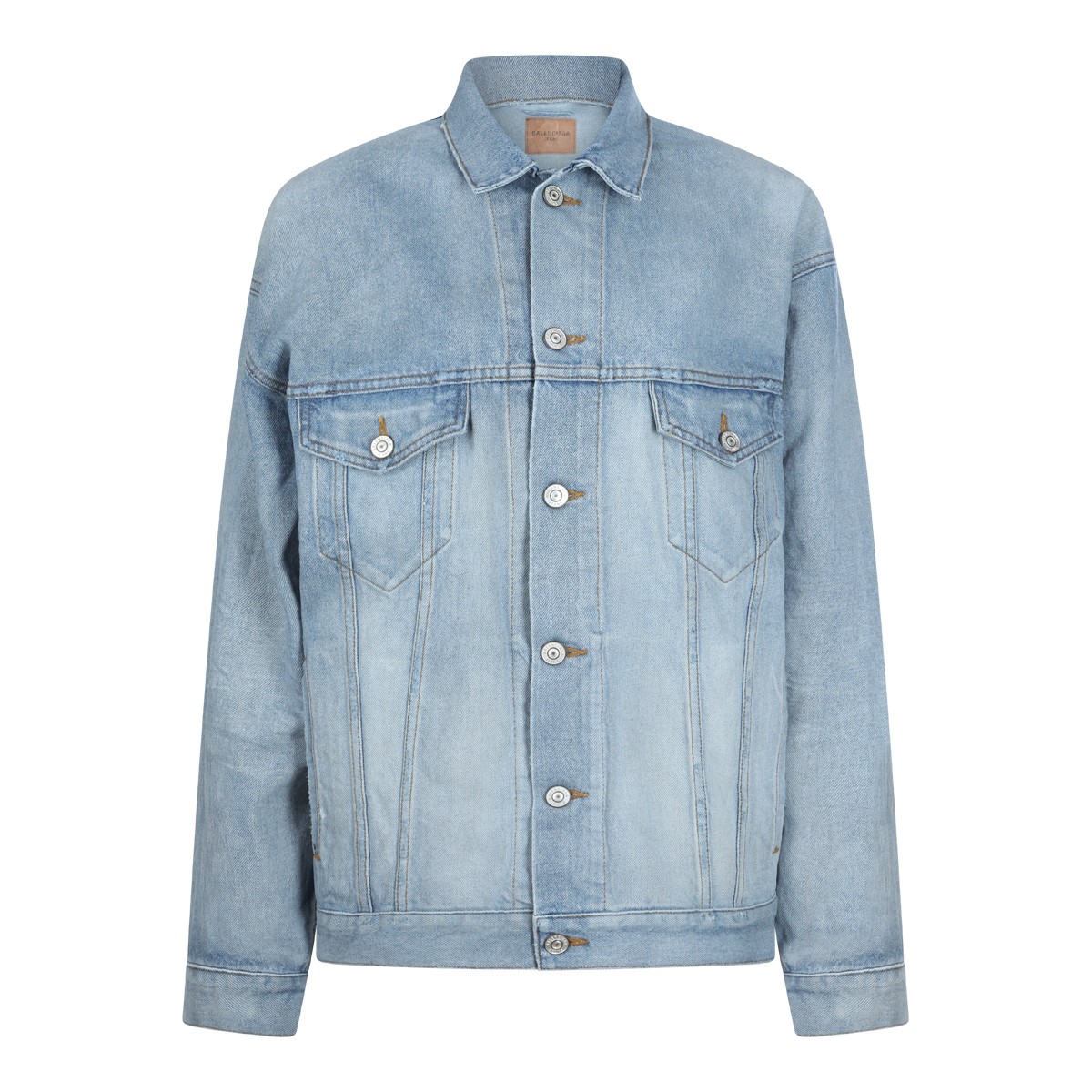 LIGHT BLUE COTTON DENIM JACKET