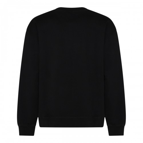BLACK COTTON LOGO SWEATSHIRT 2