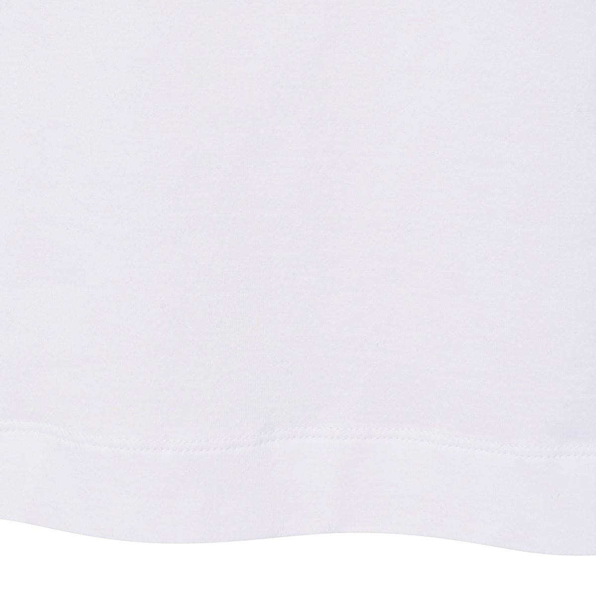 WHITE COTTON BLEND T-SHIRT