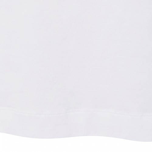 WHITE COTTON BLEND T-SHIRT