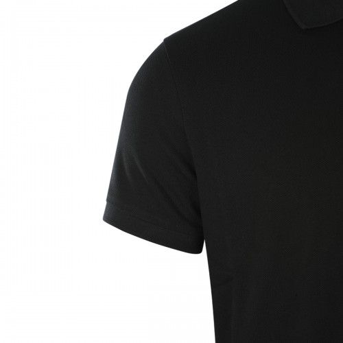 BLACK COTTON POLO SHIRT