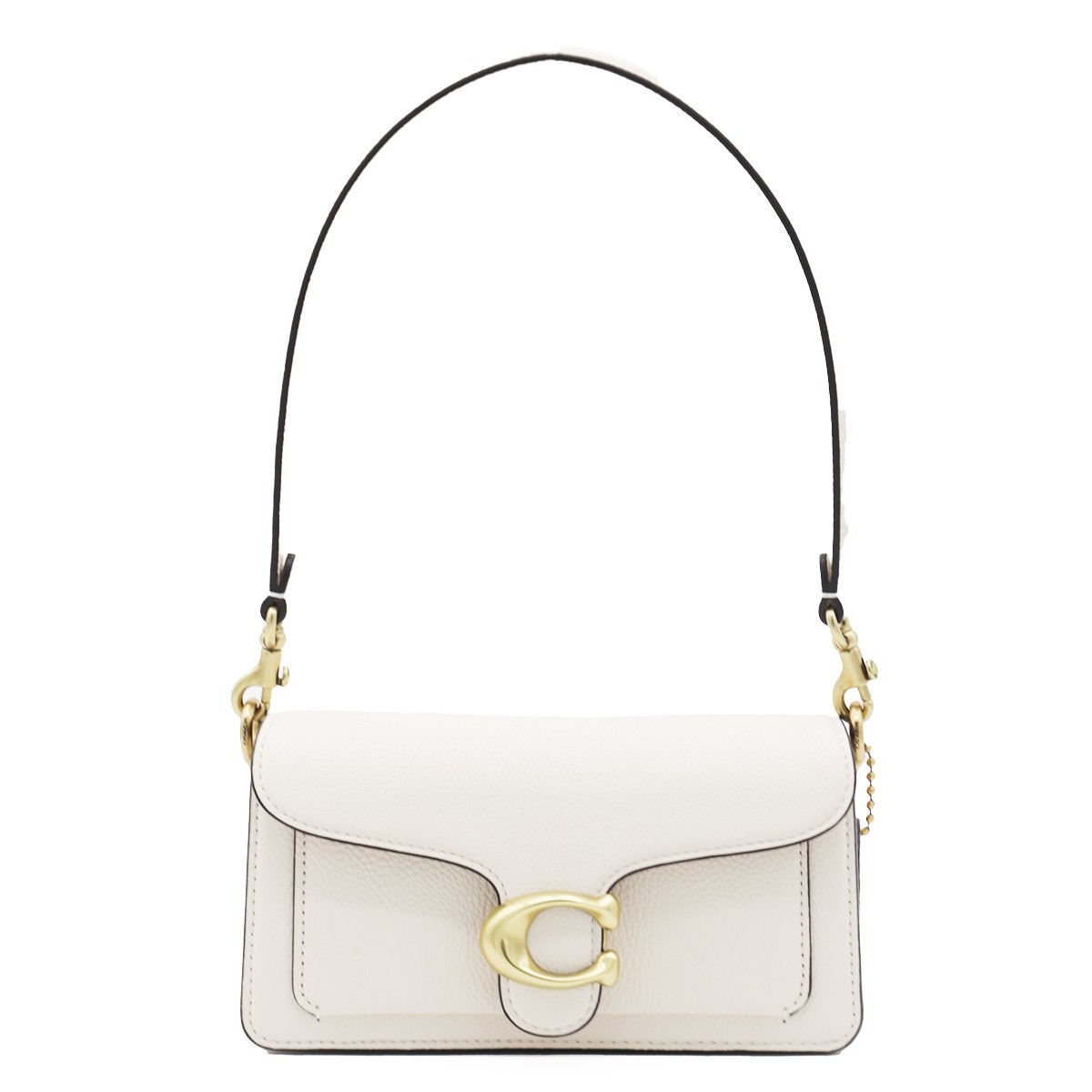 WHITE POLISHED PEBBLE LEATHER TABBY...