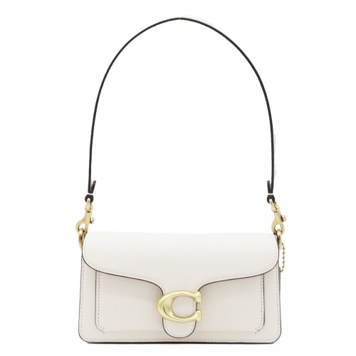 WHITE POLISHED PEBBLE LEATHER TABBY SHOULDER BAG 20 REFRESH