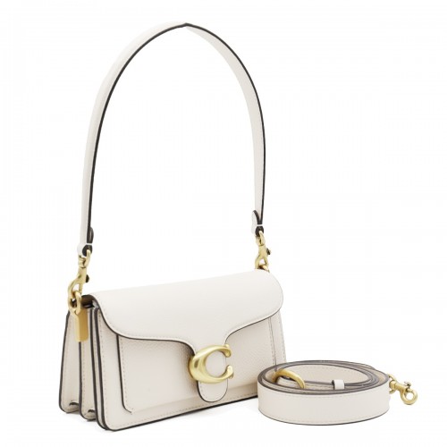 WHITE POLISHED PEBBLE LEATHER TABBY SHOULDER BAG 20 REFRESH