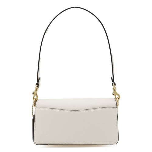 WHITE POLISHED PEBBLE LEATHER TABBY SHOULDER BAG 20 REFRESH