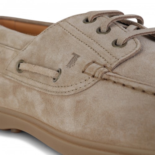 BEIGE LEATHER LOAFERS