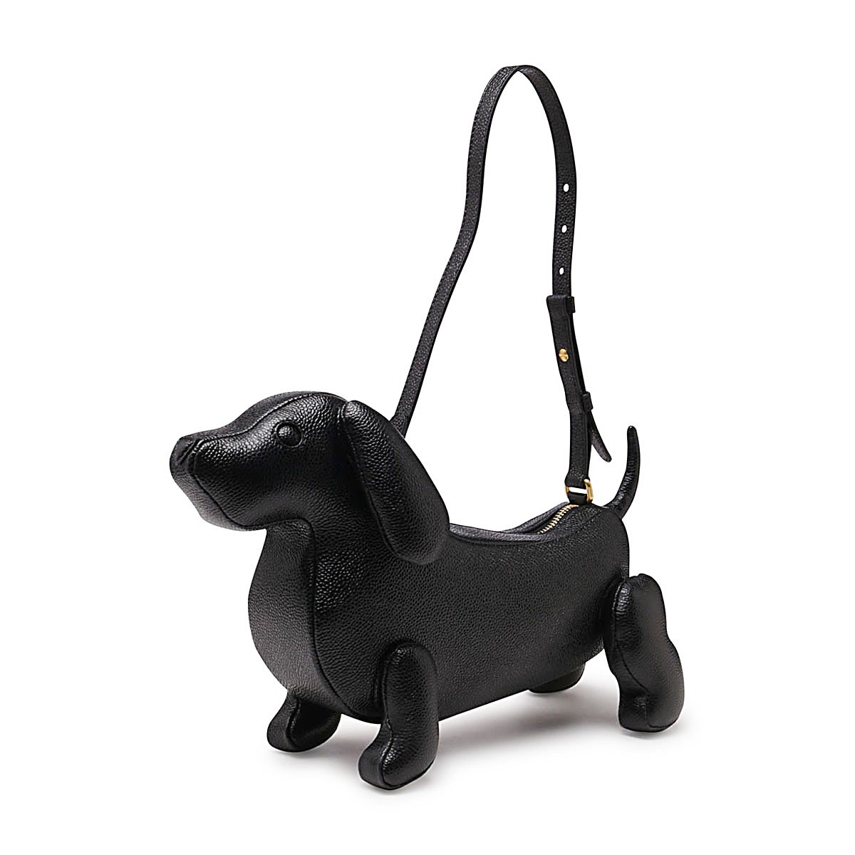 BLACK LEATHER HECTOR SHOULDER BAG