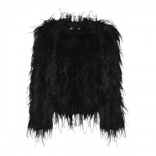 BLACK FUR JACKET