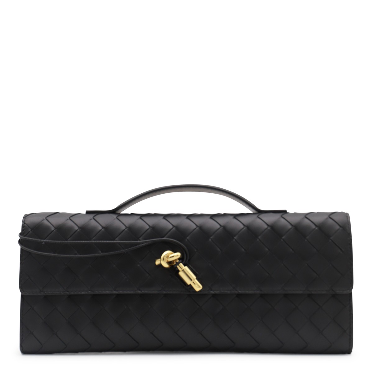 BLACK LEATHER ANDIAMO BAG
