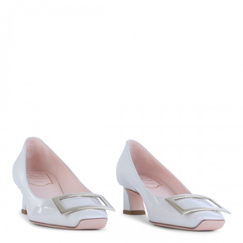 WHITE LEATHER PUMPS 2