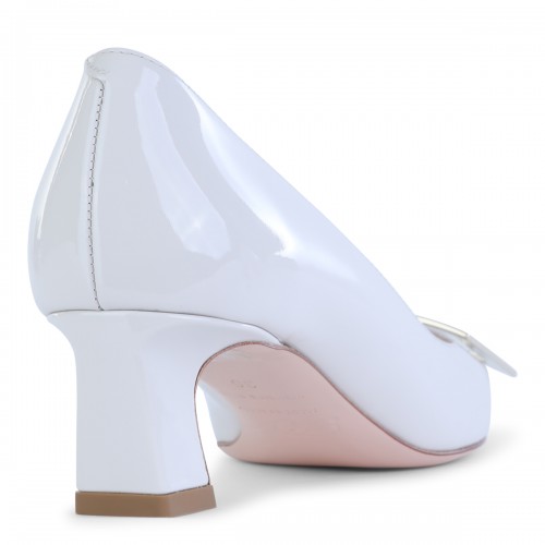WHITE LEATHER PUMPS