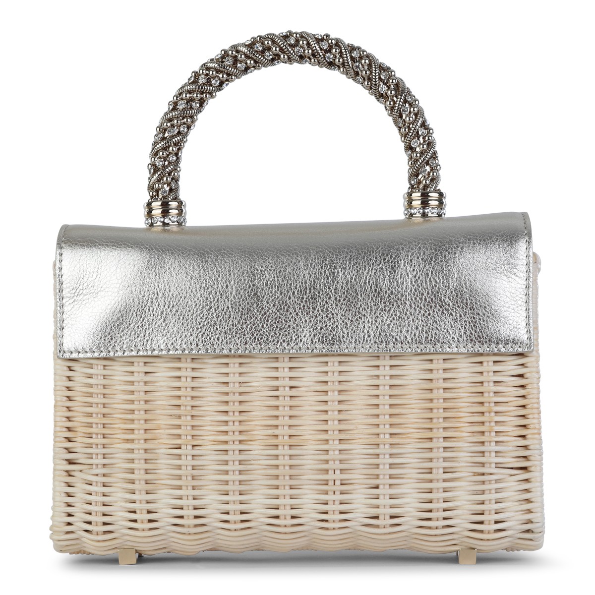 LIGHT GOLD LEATHER TOP HANDLE BAG