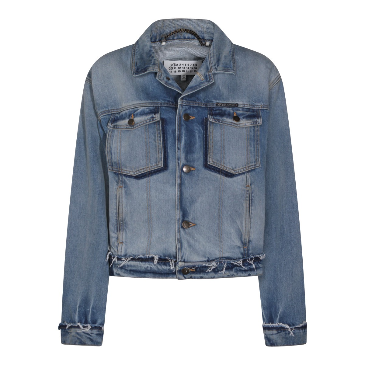 LIGHT BLUE COTTON DENIM JACKET