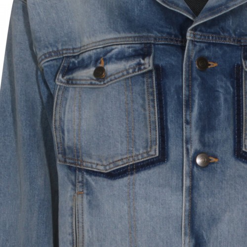 LIGHT BLUE COTTON DENIM JACKET