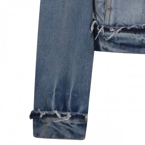 LIGHT BLUE COTTON DENIM JACKET