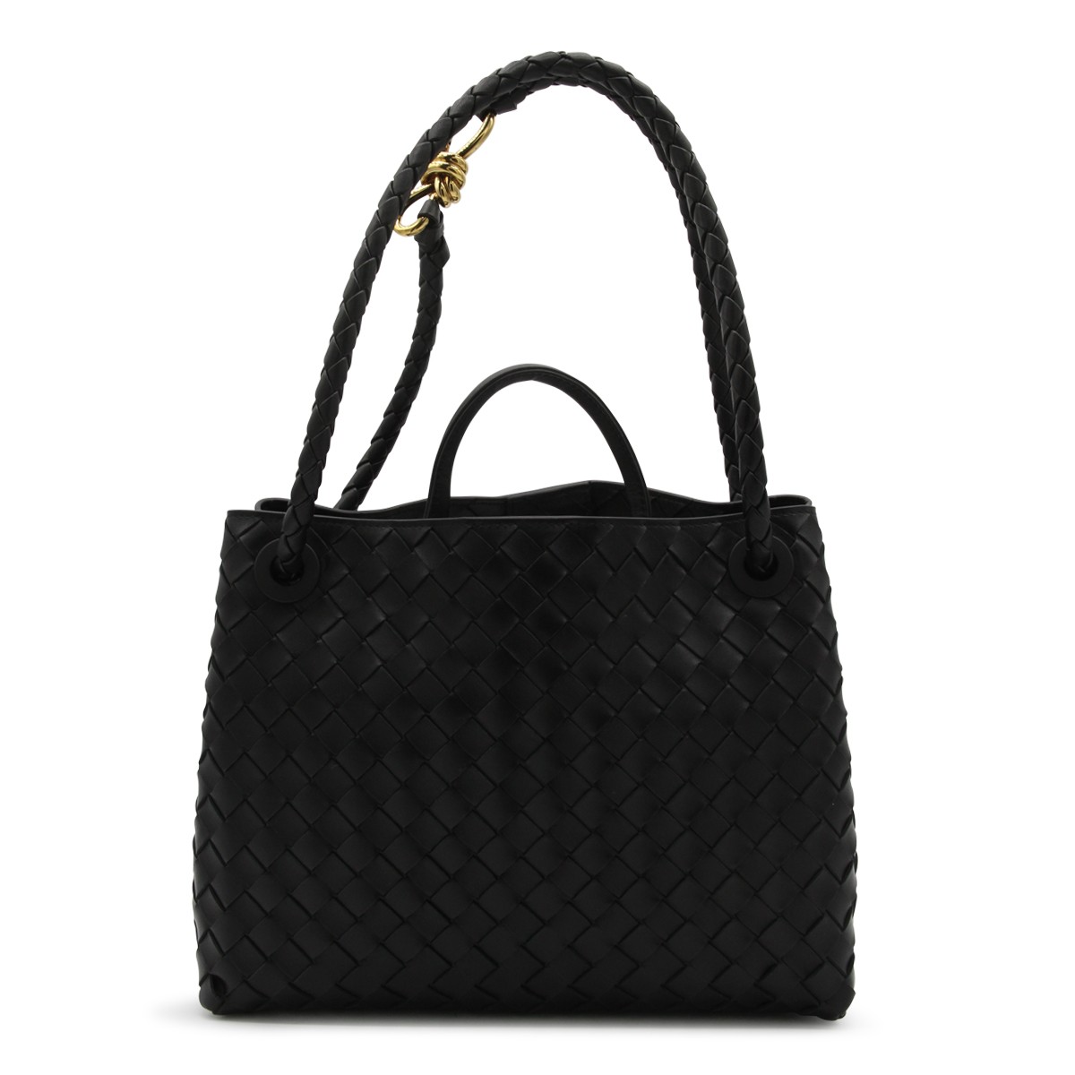 BLACK LEATHER ANDIAMO SMALL BAG