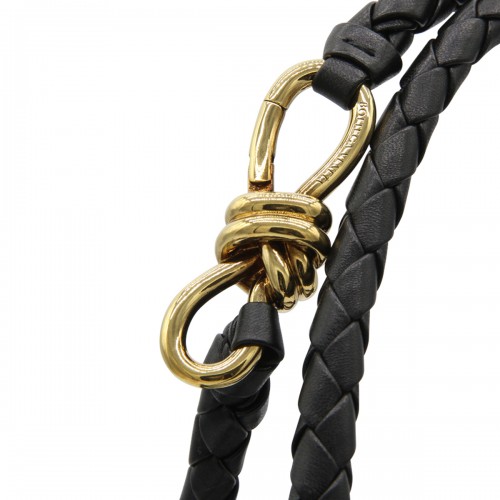 BLACK LEATHER ANDIAMO SMALL BAG