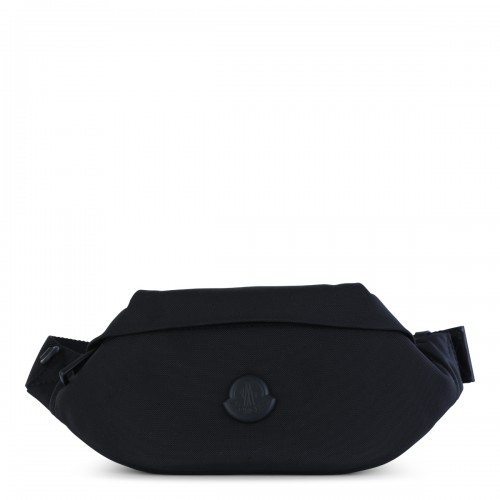 BLACK COTTON BELT BAG