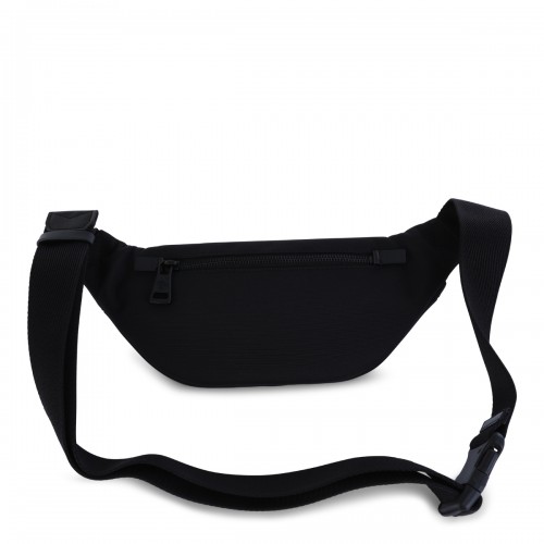 BLACK COTTON BELT BAG