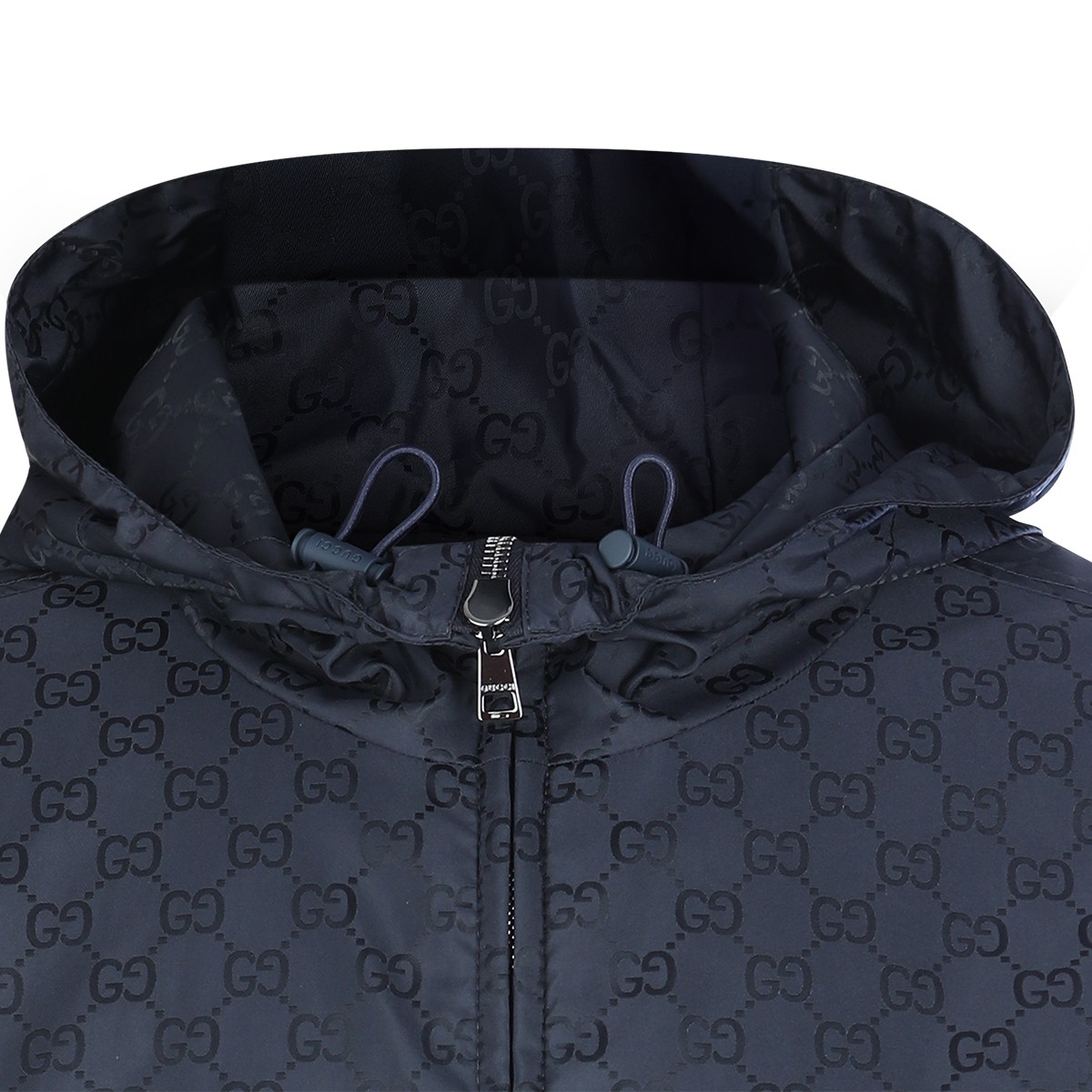 NAVY NYLON CASUAL JACKET