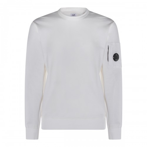 WHITE COTTON SWEATSHIRT