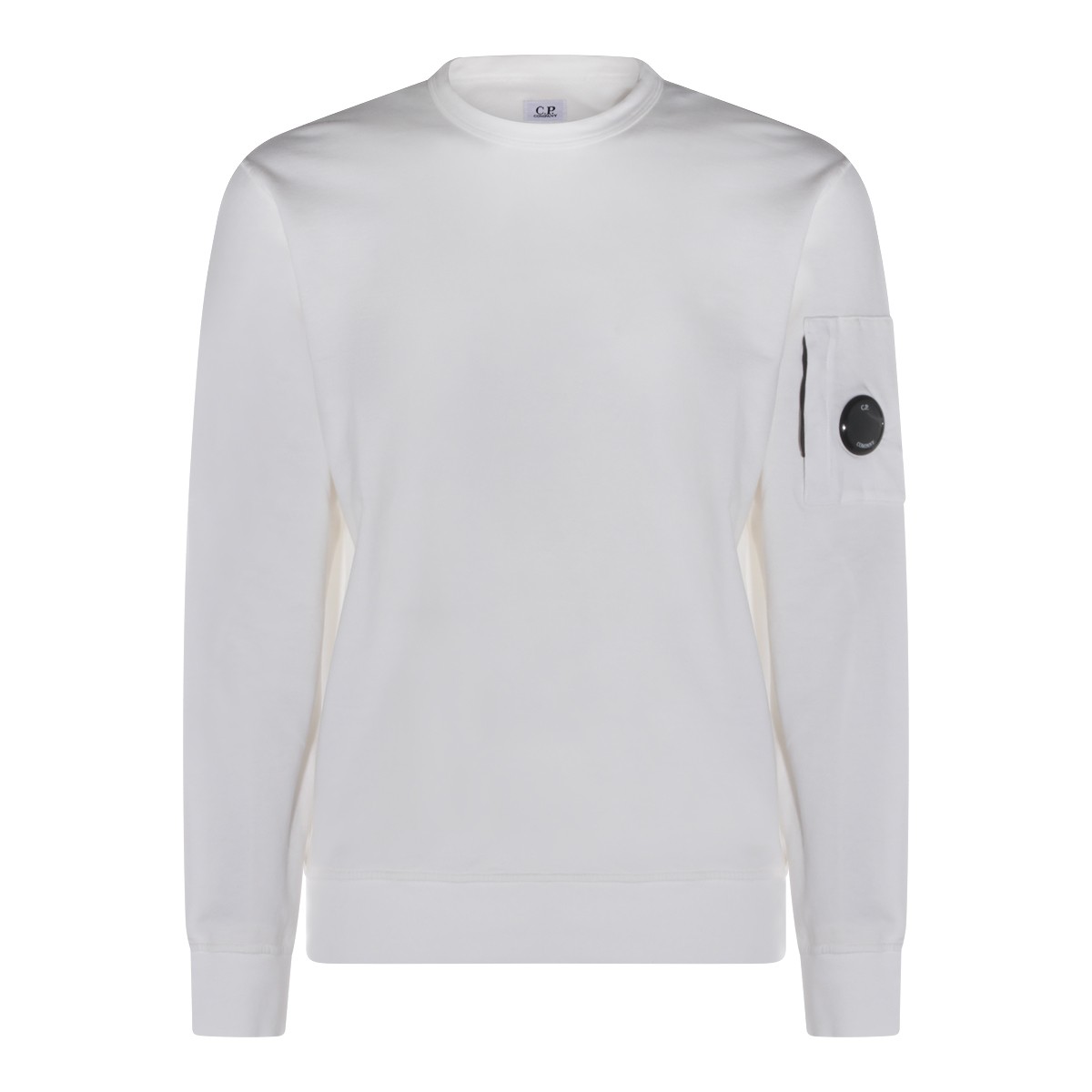 WHITE COTTON SWEATSHIRT
