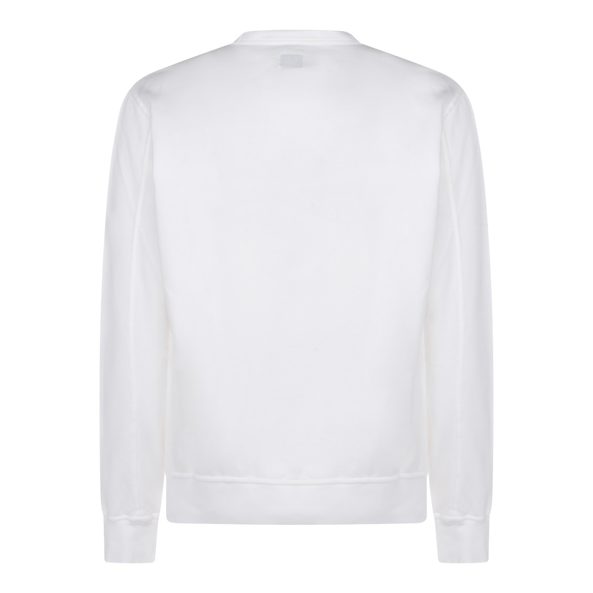 WHITE COTTON SWEATSHIRT