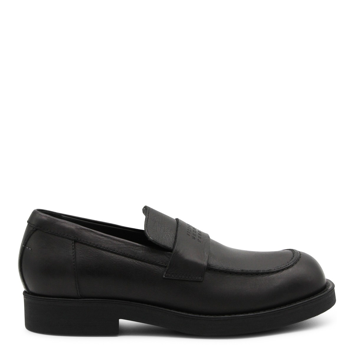 BLACK LEATHER LOAFERS