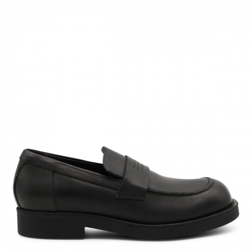 BLACK LEATHER LOAFERS