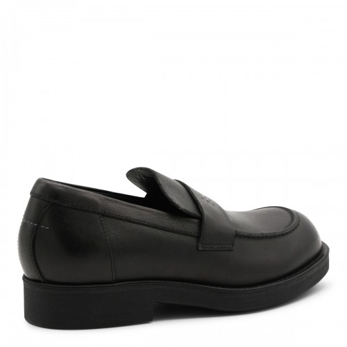 BLACK LEATHER LOAFERS