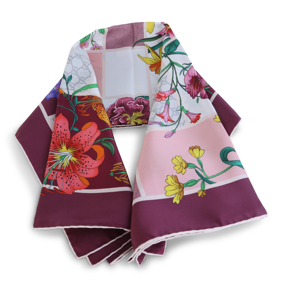 MAUVE PINK SILK SCARF
