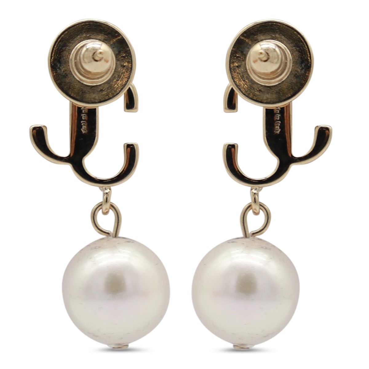 GOLD TONE BRASS EARRINGS