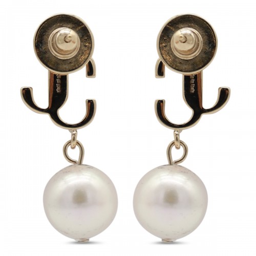 GOLD TONE BRASS EARRINGS