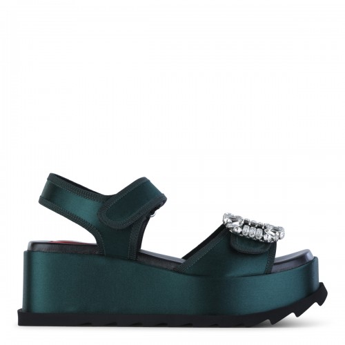 DARK GREEN SANDALS