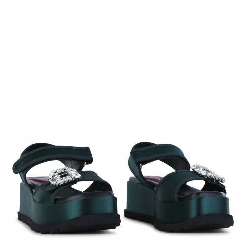 DARK GREEN SANDALS 2
