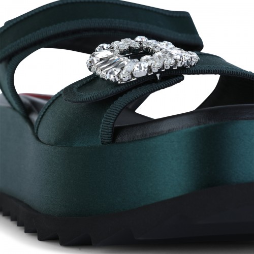 DARK GREEN SANDALS