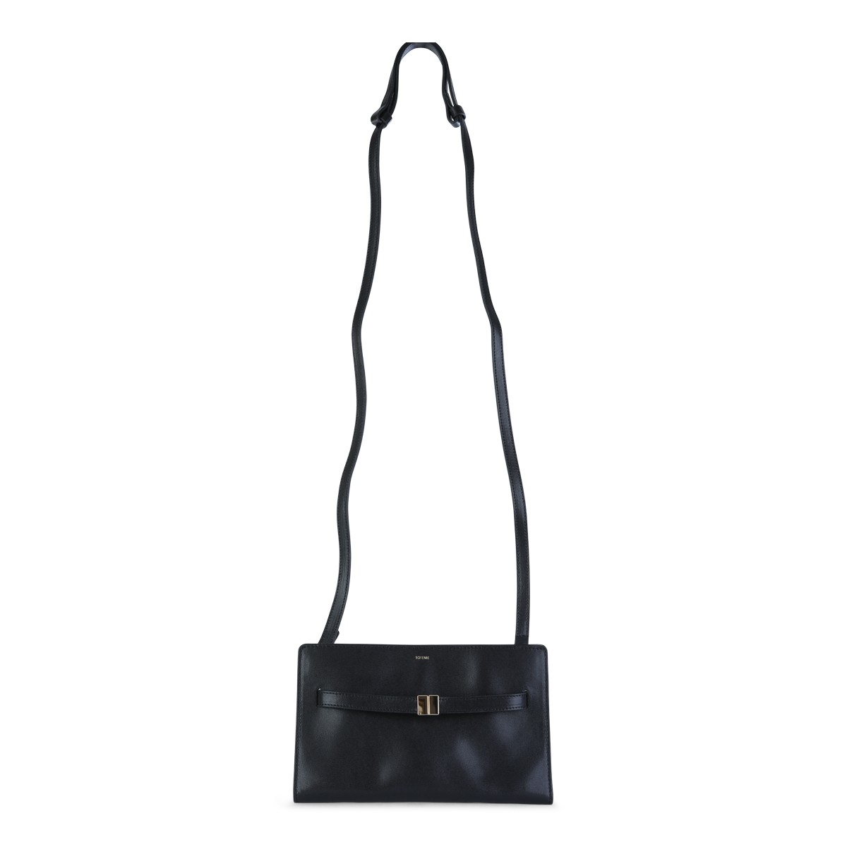BLACK LEATHER CROSSBODY BAG