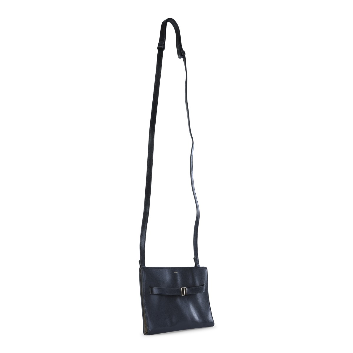 BLACK LEATHER CROSSBODY BAG