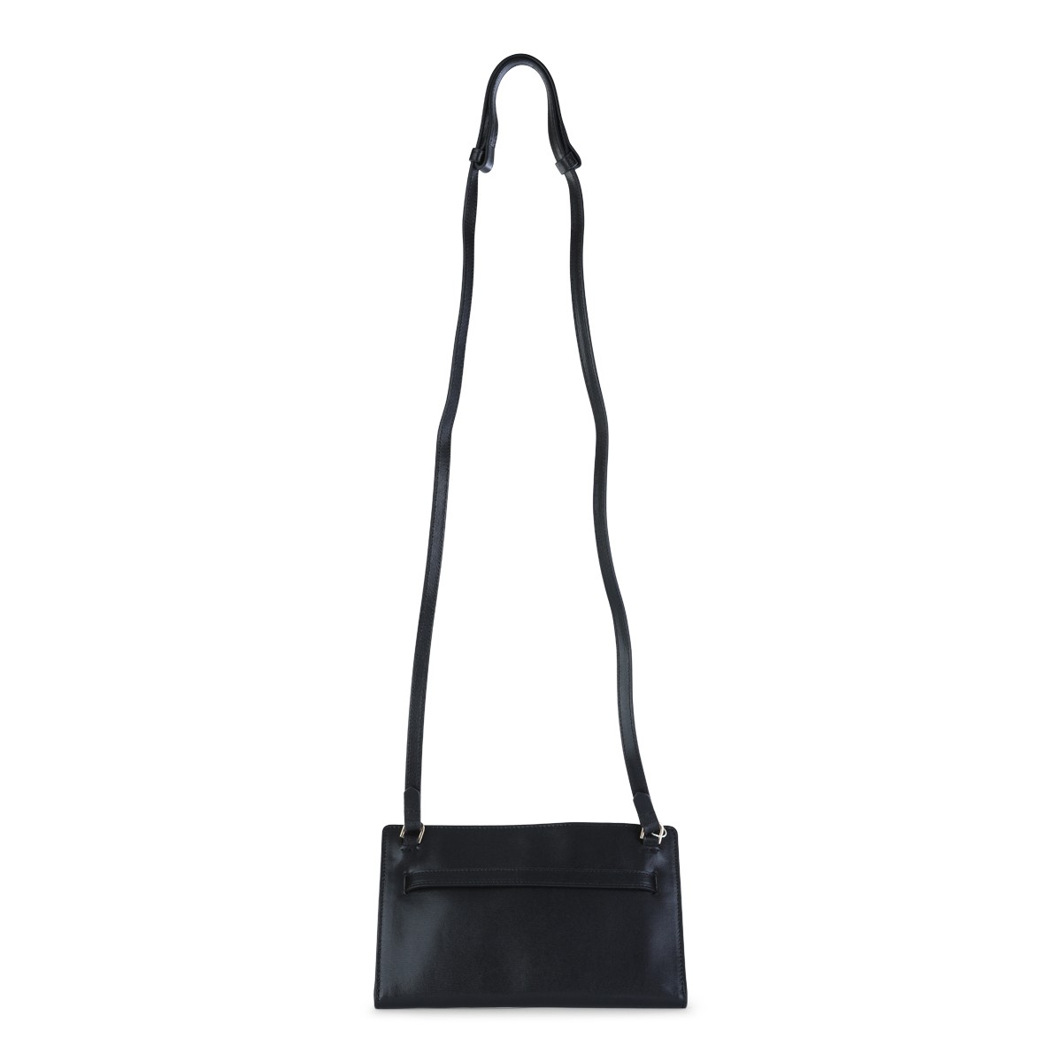 BLACK LEATHER CROSSBODY BAG