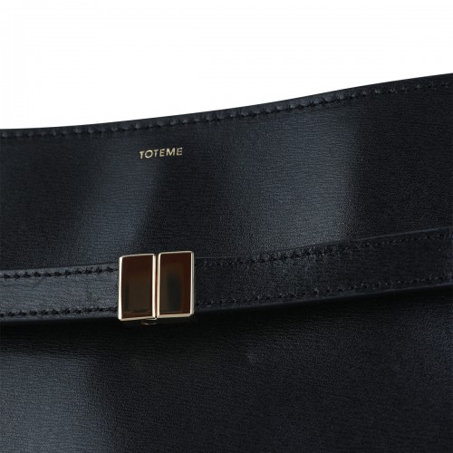 BLACK LEATHER CROSSBODY BAG