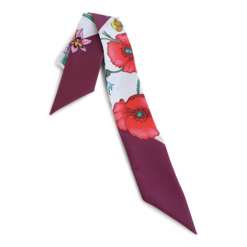 MAUVE PINK SILK SCARF 2