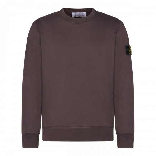 BROWN COTTON SWEATSHIRT
