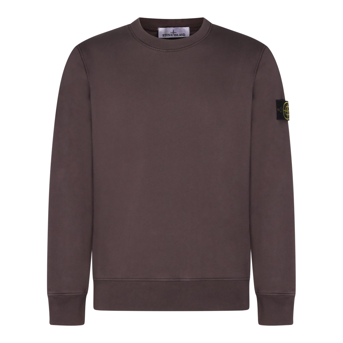 BROWN COTTON SWEATSHIRT