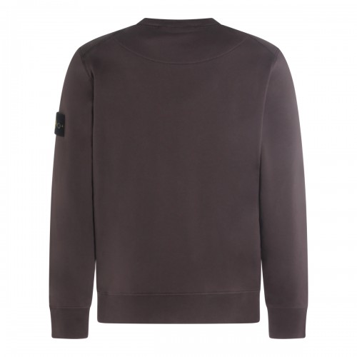 BROWN COTTON SWEATSHIRT