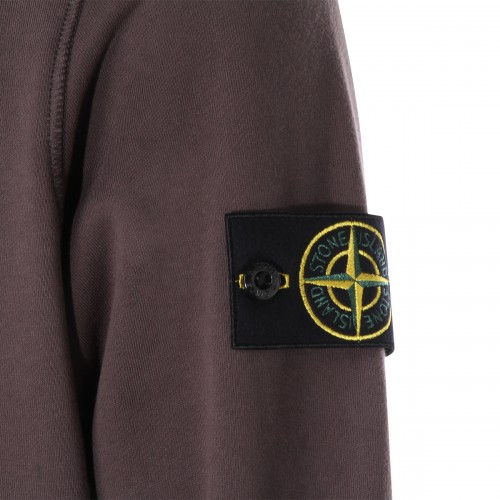 BROWN COTTON SWEATSHIRT