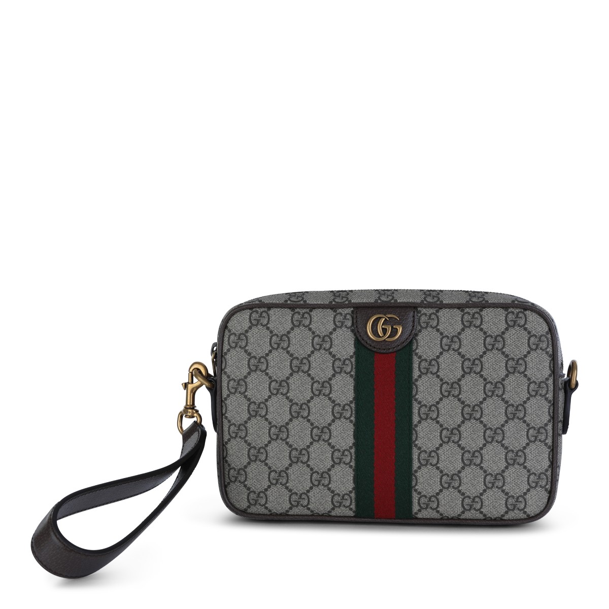 BEIGE OPHIDIA SMALL CROSSBODY BAG