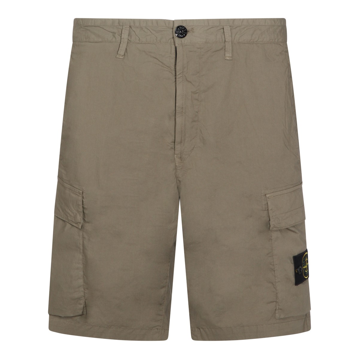 MILITARY GREEN COTTON SHORTS