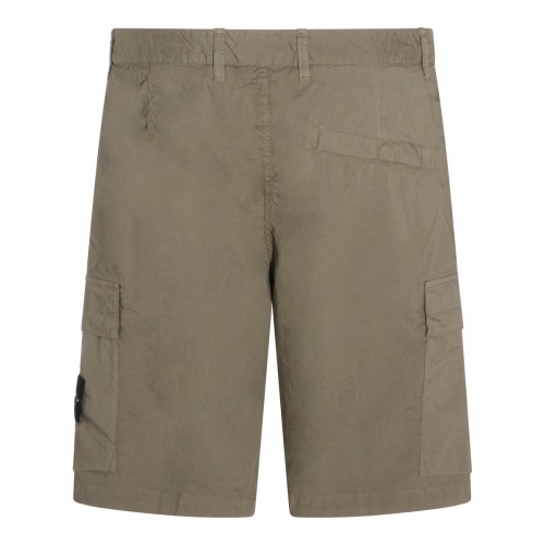 MILITARY GREEN COTTON SHORTS 2